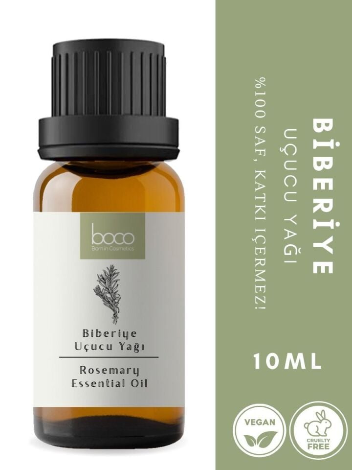 Biberiye Uçucu Yağı, % 100 Saf, Katkısız Aromaterapi Yağı 10 ml