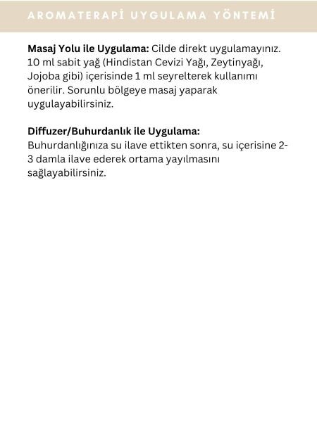 Günlük Uçucu Yağ,  % 100 Saf, Katkısız Aromaterapi Yağı 10 ml
