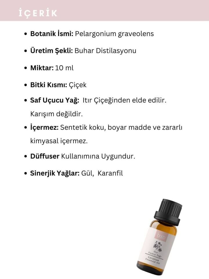 Itır Çiçeği Uçucu Yağı, % 100 Saf, Katkısız Aromaterapi Yağı 10 ml