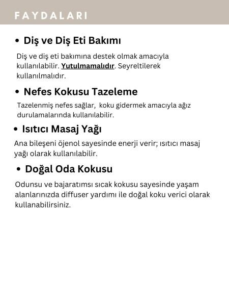 Karanfil Uçucu Yağı,  % 100 Saf, Katkısız Aromaterapi Yağı 10 ml