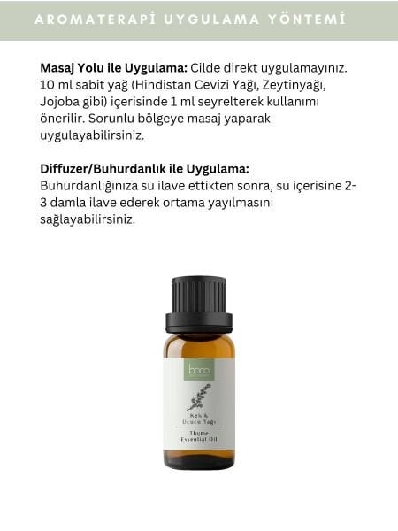 Kekik Uçucu Yağı,  % 100 Saf, Katkısız Aromaterapi Yağı 10 ml