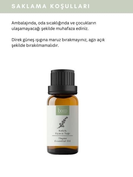 Kekik Uçucu Yağı,  % 100 Saf, Katkısız Aromaterapi Yağı 10 ml
