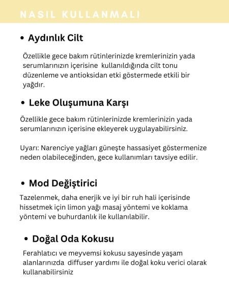 Limon Uçucu Yağı,  % 100 Saf, Katkısız Aromaterapi Yağı 10 ml