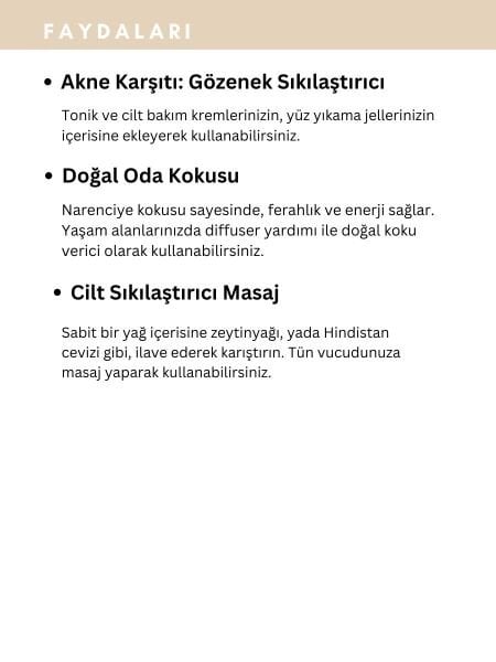 Portakal Yağı,  % 100 Saf, Katkısız Aromaterapi Yağı 10 ml