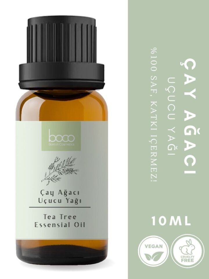 Çay Ağacı Uçucu Yağı,  % 100 Saf, Katkısız Aromaterapi Yağı 10 ml