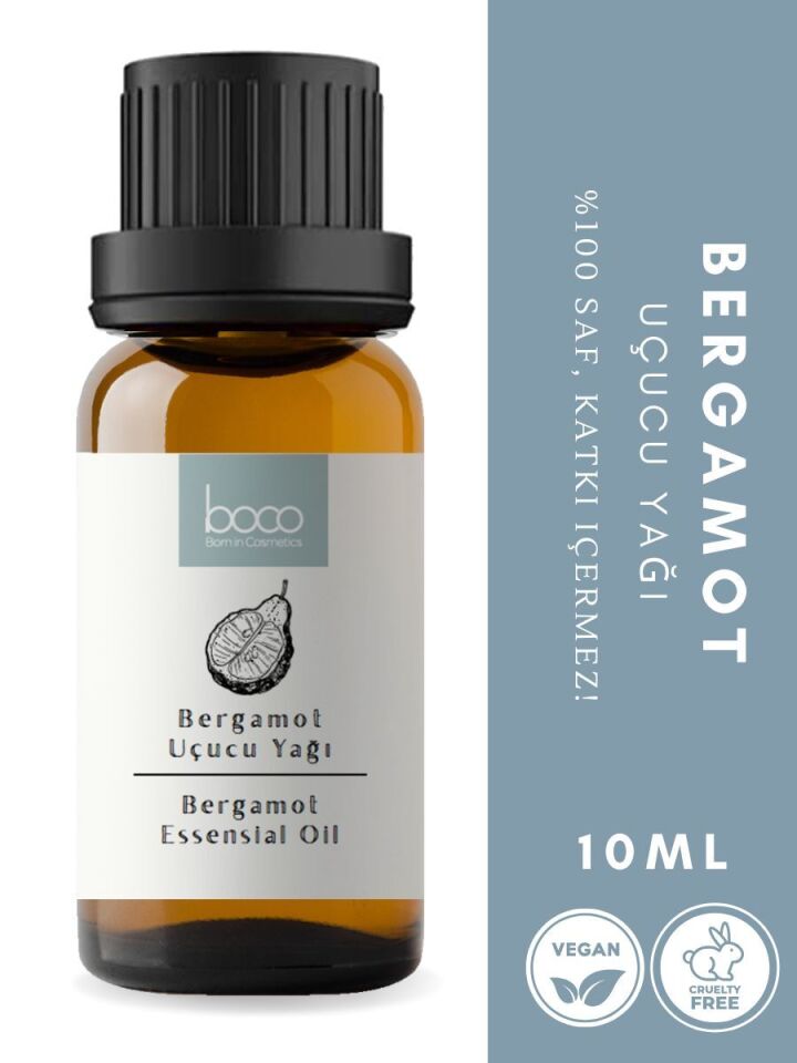 Bergamot Uçucu Yağı,  % 100 Saf, Katkısız Aromaterapi Yağı 10 ml