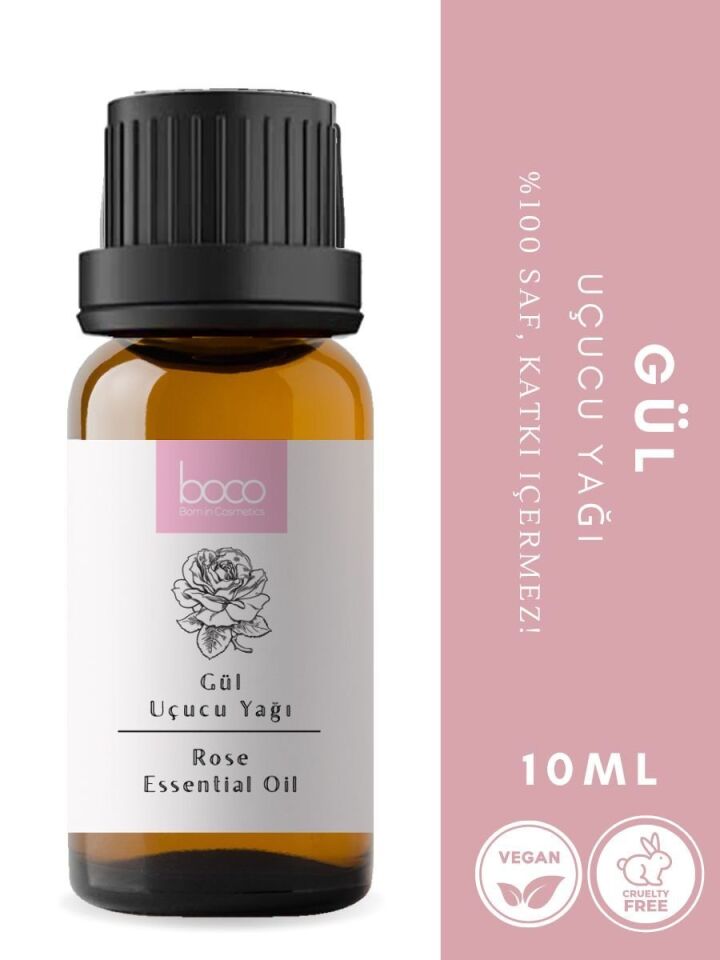 Gül Uçucu Yağı,  % 100 Saf, Katkısız Aromaterapi Yağı 10 ml