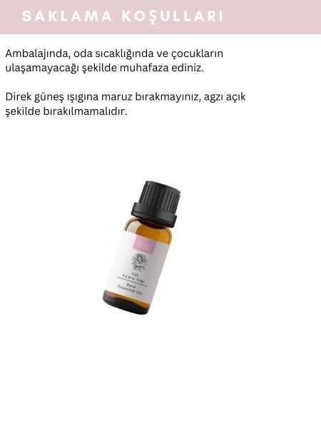 Gül Uçucu Yağı,  % 100 Saf, Katkısız Aromaterapi Yağı 10 ml