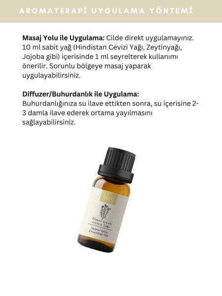 Ölmez Çiçek Uçucu Yağı,  % 100 Saf, Katkısız Aromaterapi Yağı 10 ml