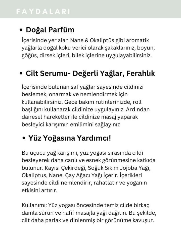 Aromaterapi Roll - Kolay Nefes Okaliptus & Nane 10 ml