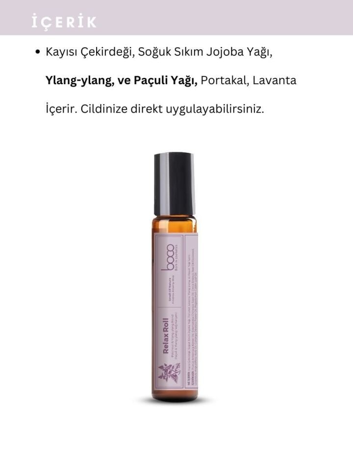 Aromaterapi Roll- Relax Ylang-ylang & Paçuli & Lavanta 10 ml